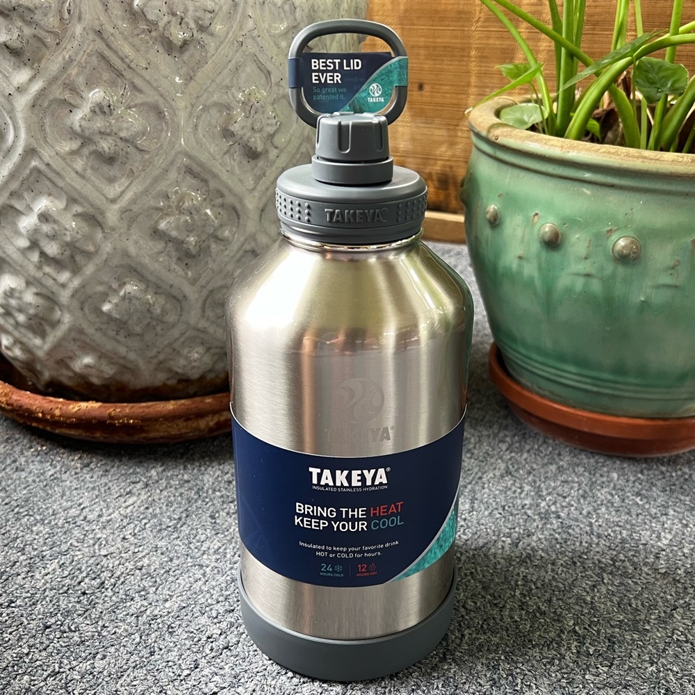 Takeya Actives 64oz Water Bottle - Stainless Steel